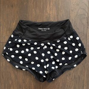 RARE Outdoor Voices Black and White Athletic Polka Dot Shorts